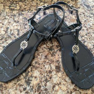 Black Coach Sandals